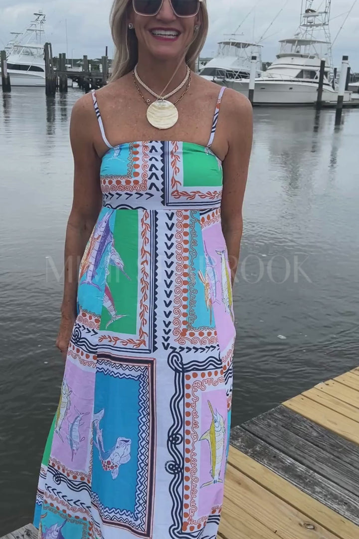 Exumas Dress by King + Pitt, conch republic print (pre-order)
