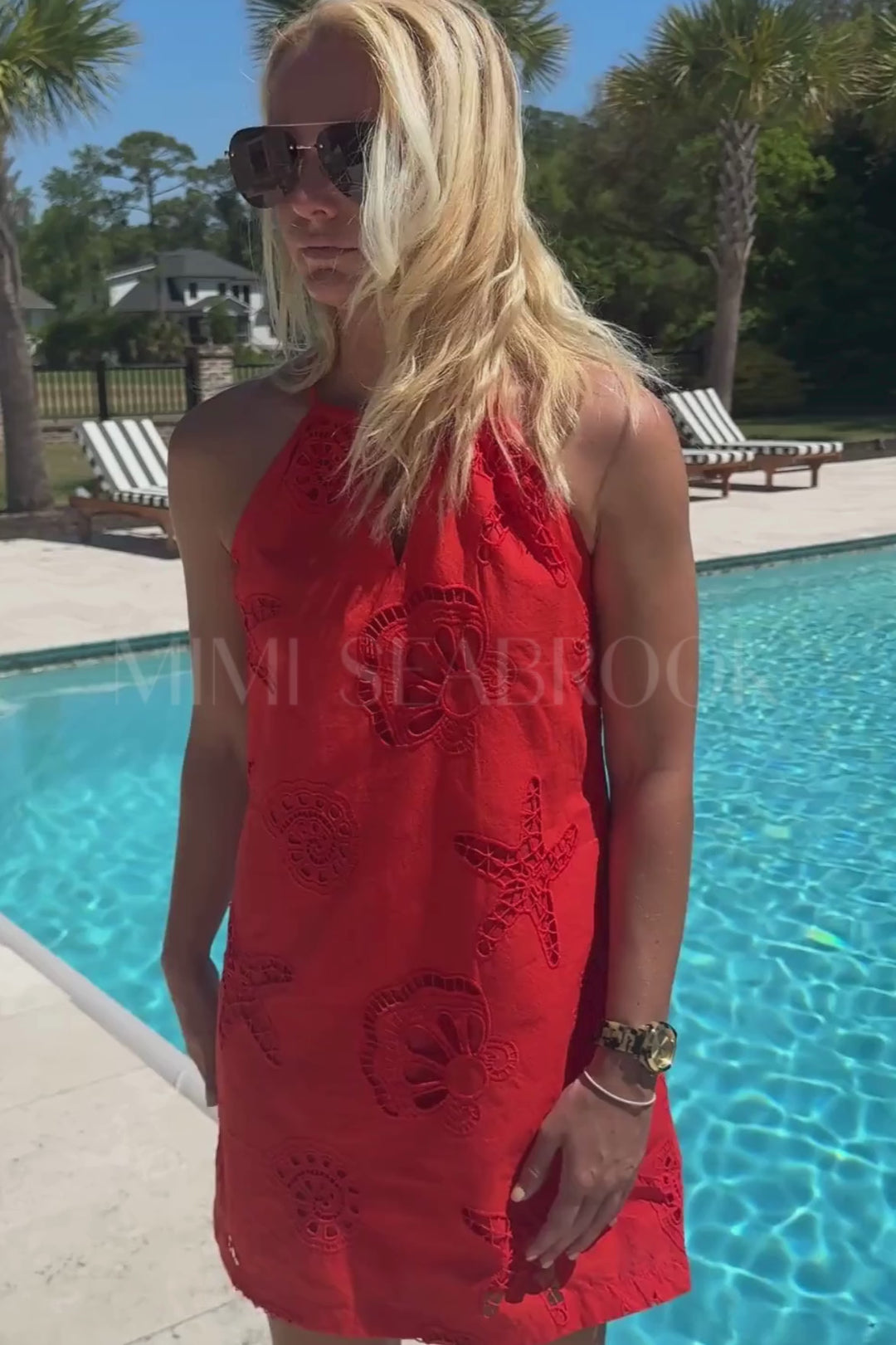 Saye dress, coral