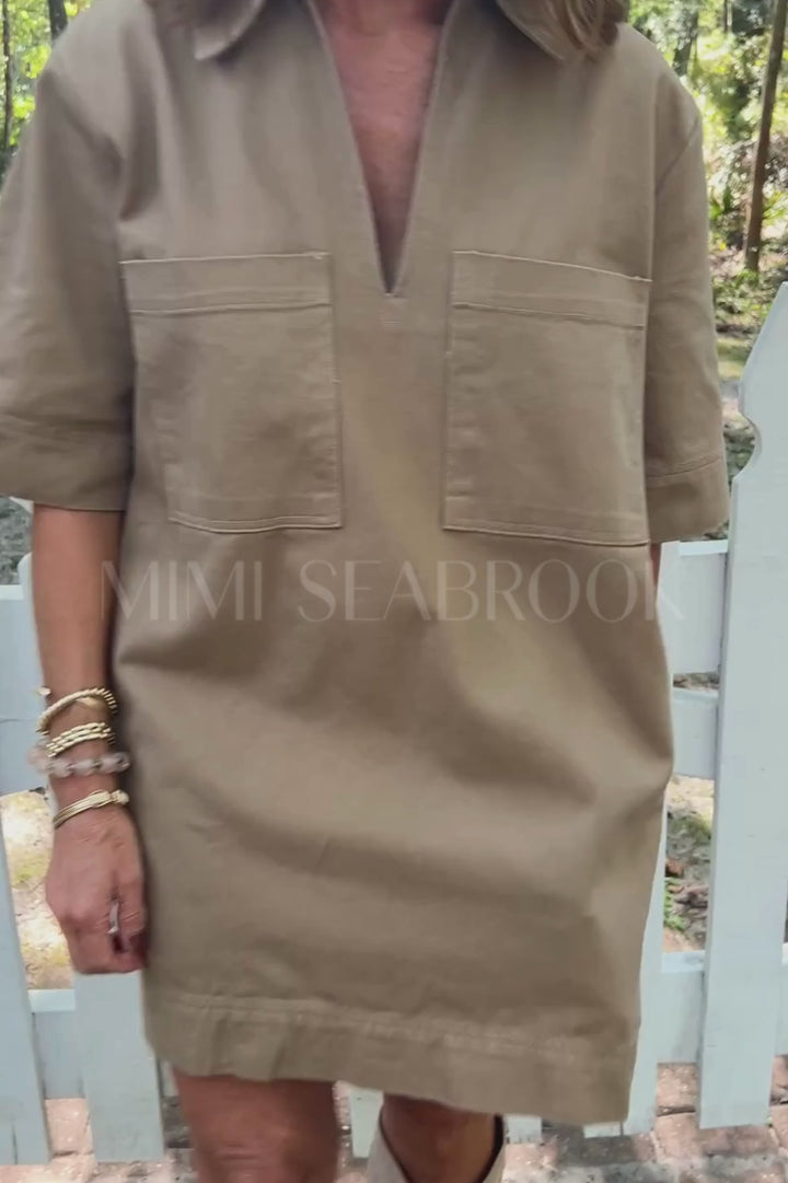 Cumberland dress, taupe