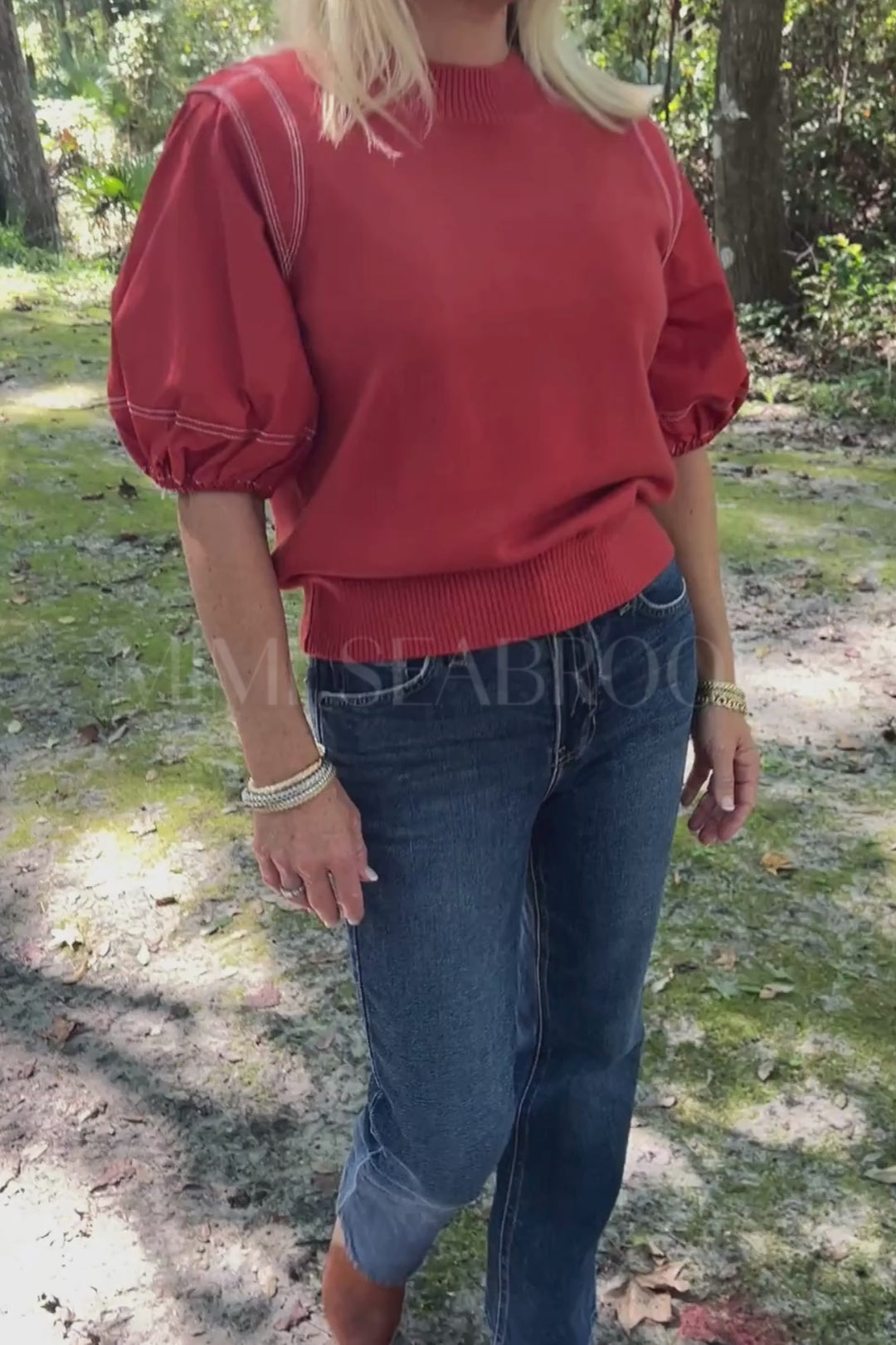 Rhona sweater top, orange