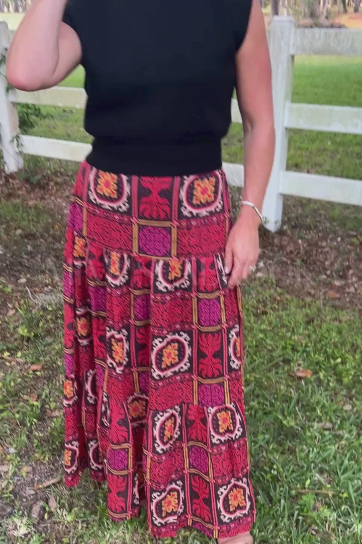 Murphy skirt, tile print