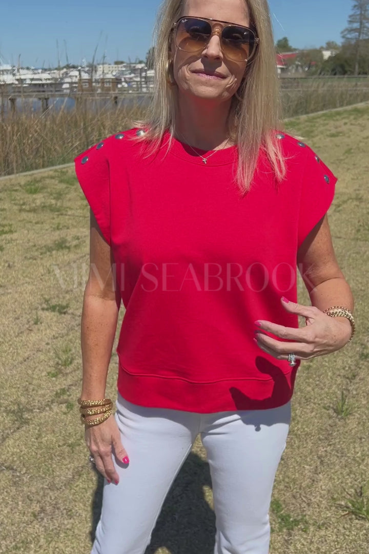 Owens top, red