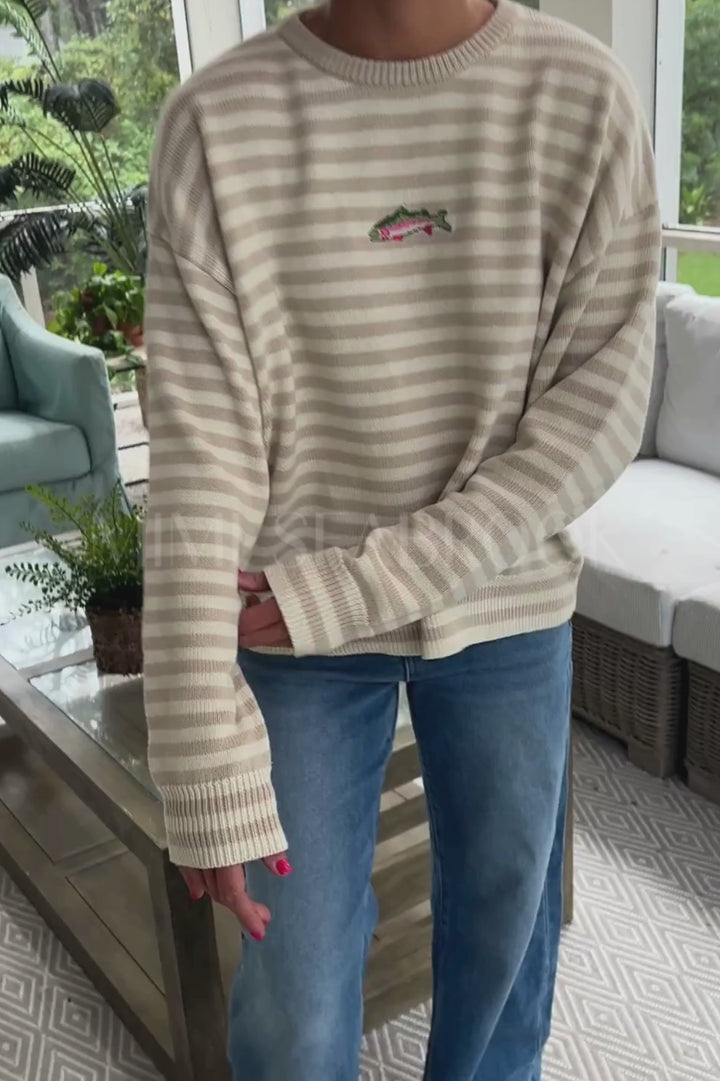 Kennelly sweater, taupe/sand