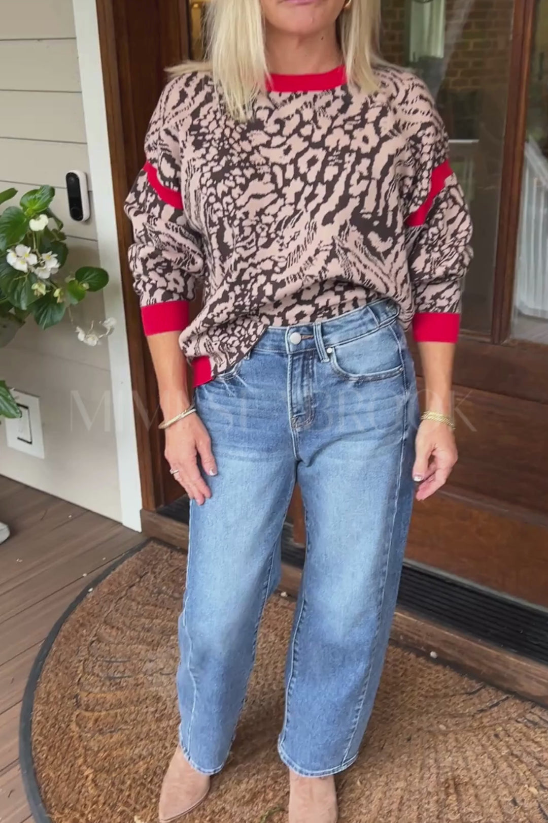 Miley barrel leg jeans, dark denim