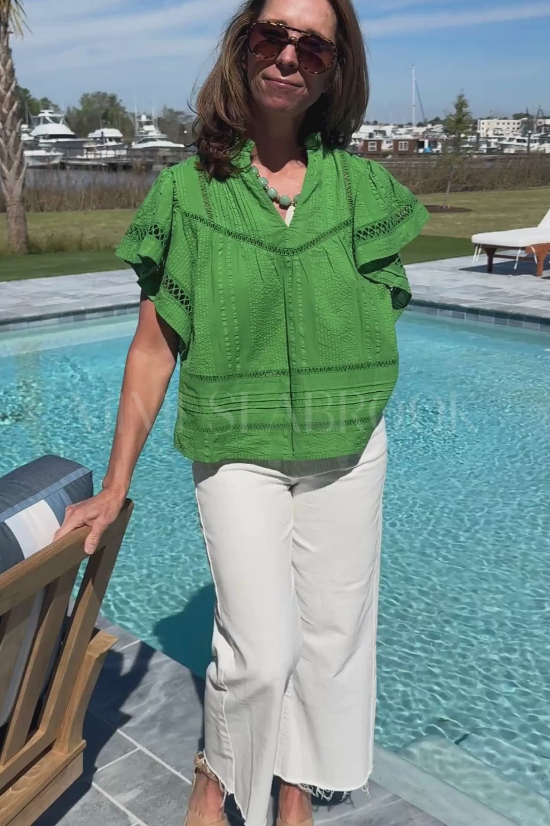 Amity top, green