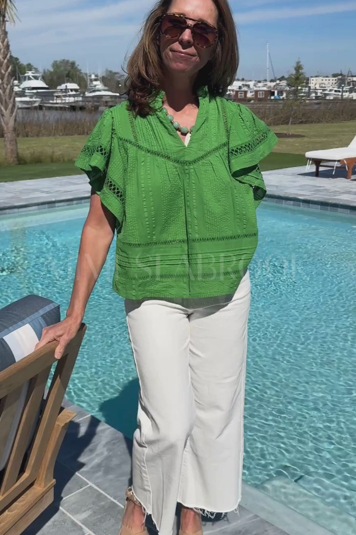 Amity top, green