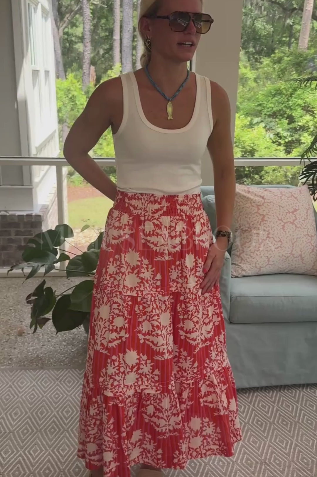 Seaside skirt, orange