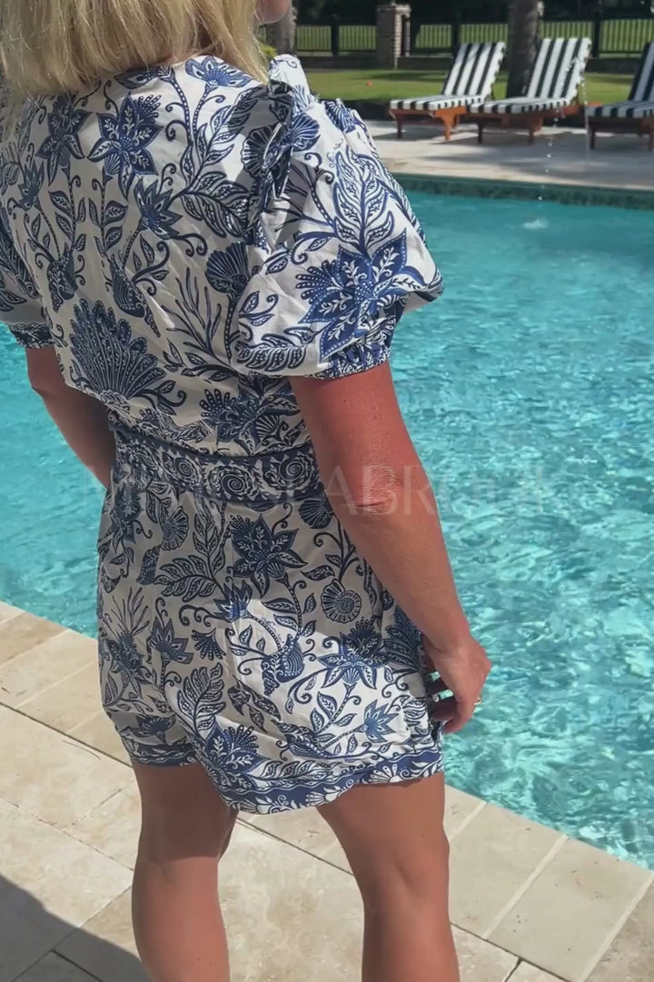 Shell Garden Off-White Romper by Farm Rio