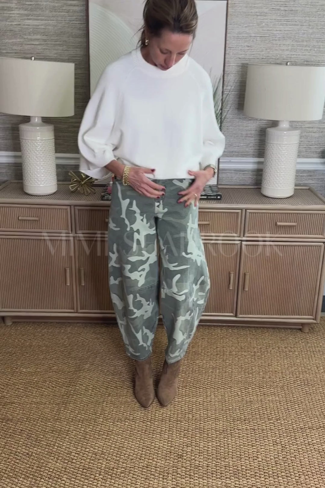 Helma camo barrel jeans