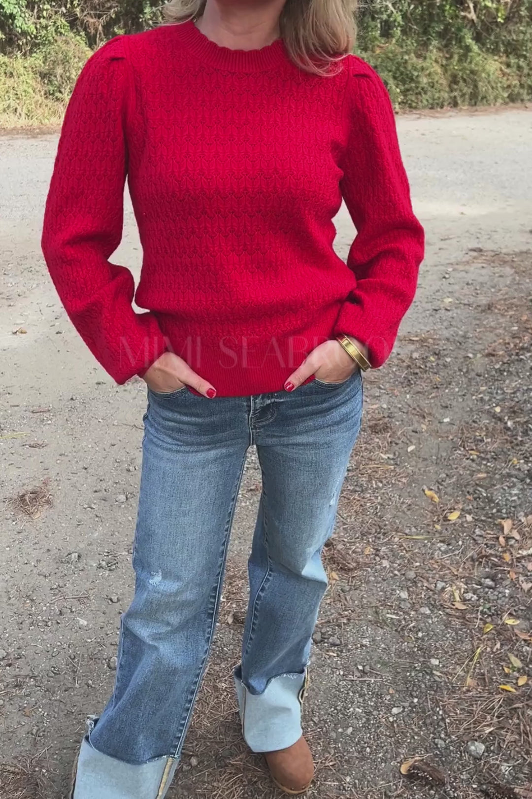 Welker sweater, red