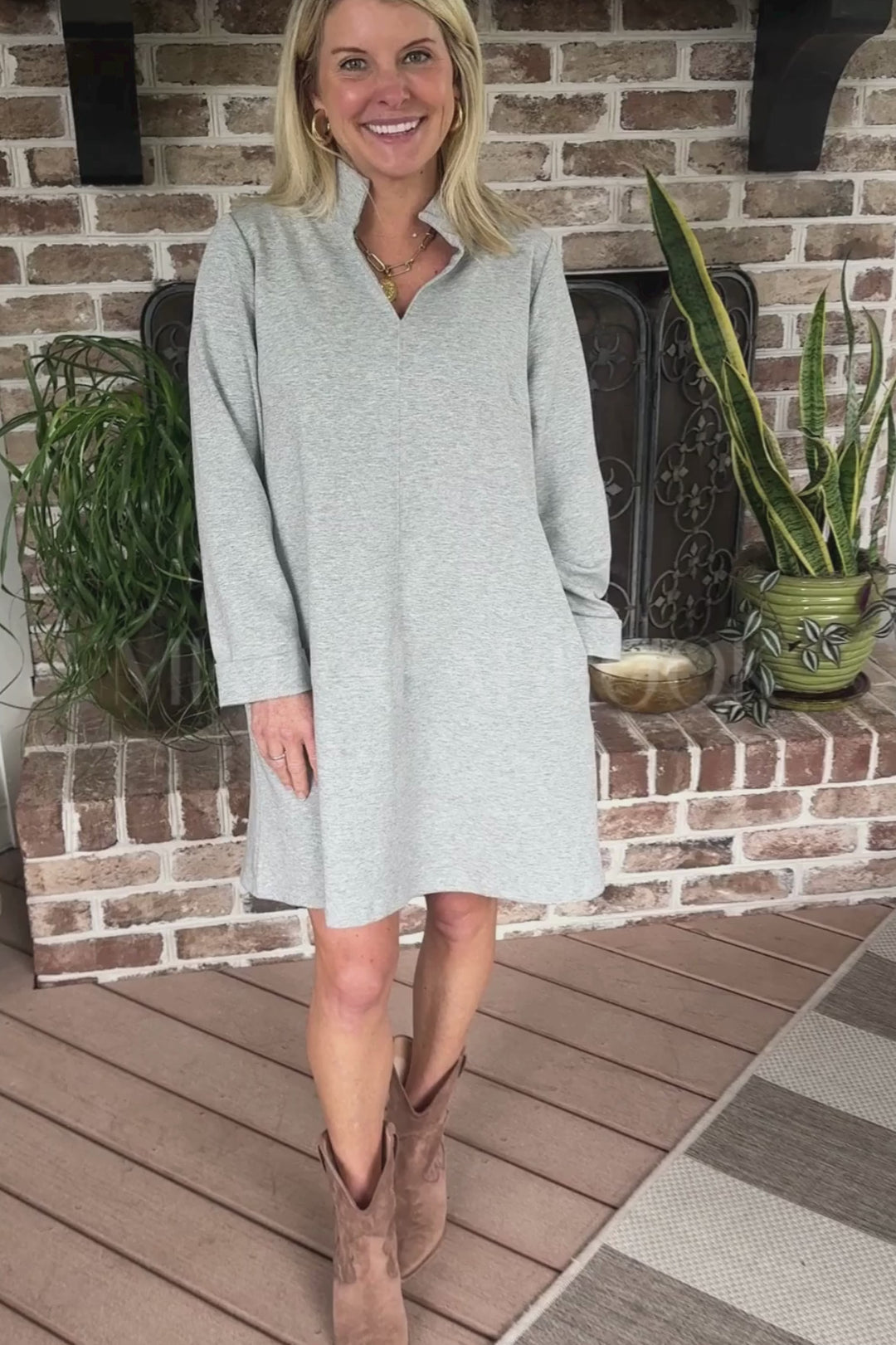 Derby dress, heather grey