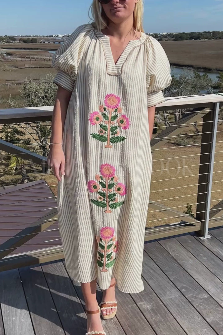 Simeone dress, oatmeal