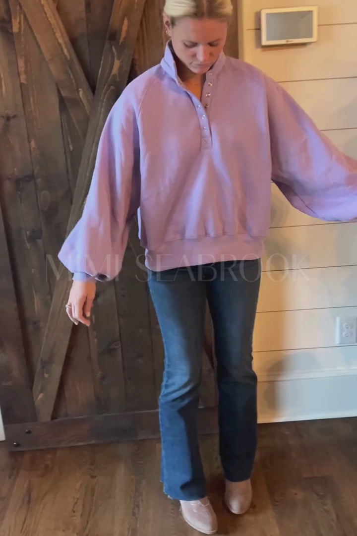 Charlize collared sweater, lavender