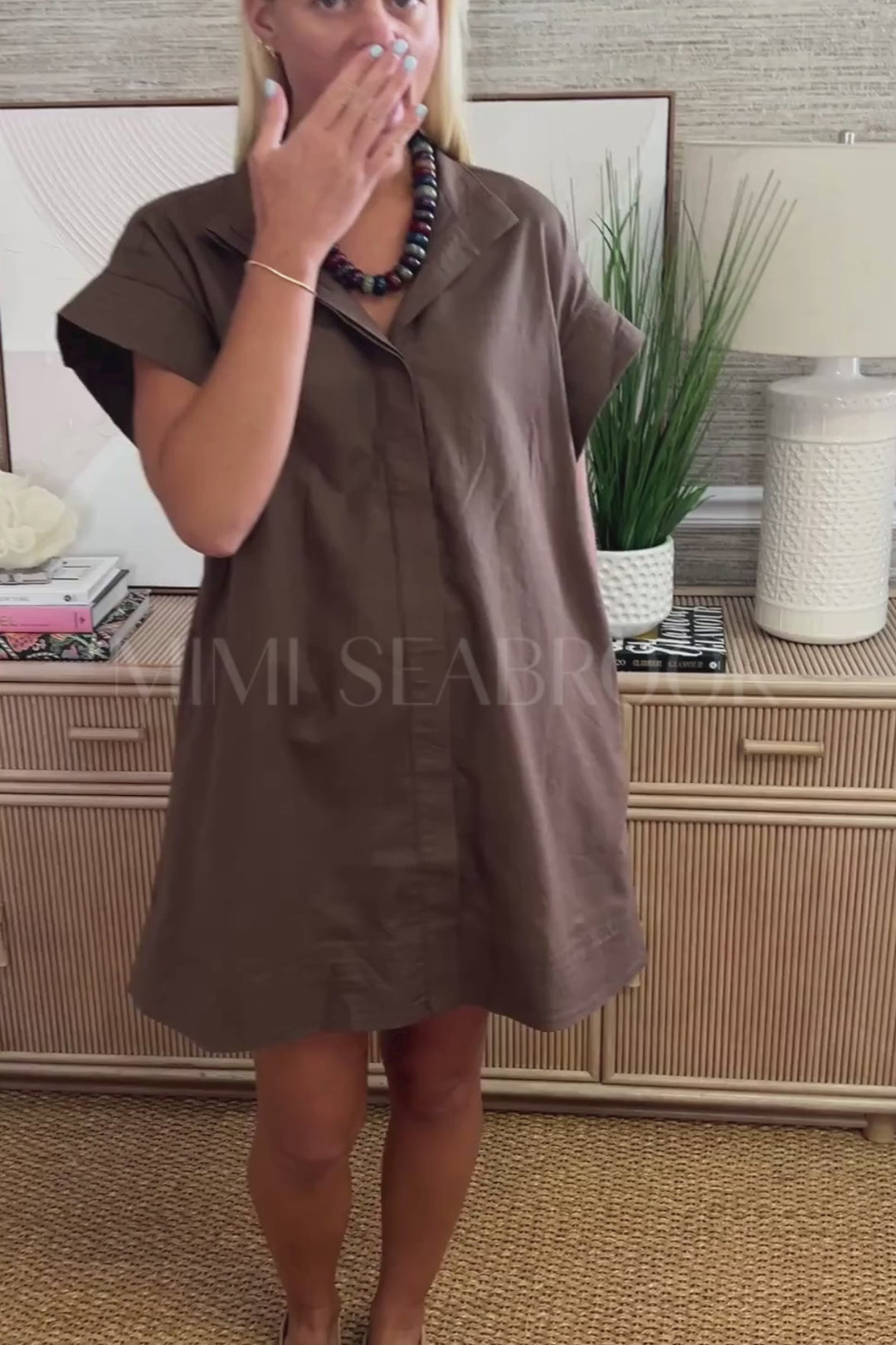 Eaton dress, chocolate brown