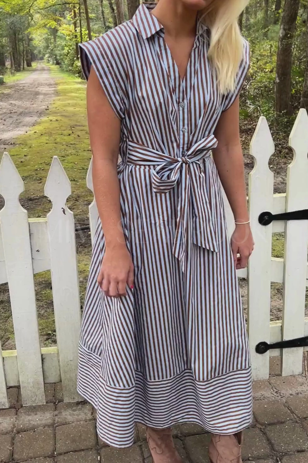 Sylvan dress, blue brown