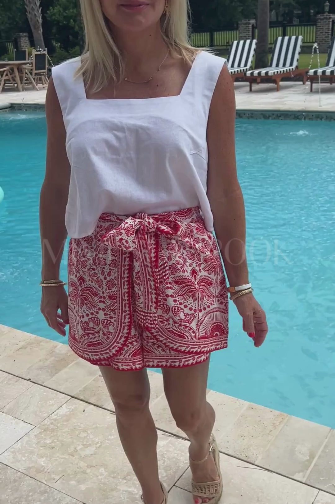 River Ride Red Shorts by Farm Rio