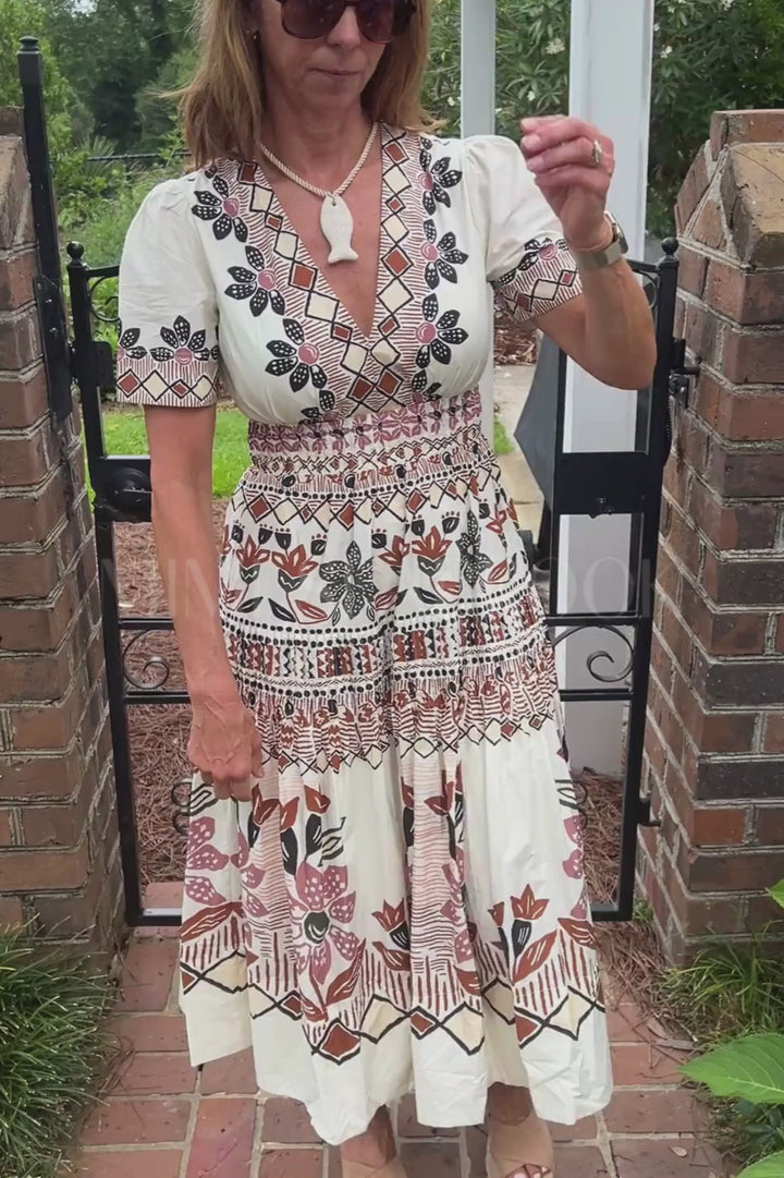 Ainika Rustic Flowers Maxi Dress by Farm Rio