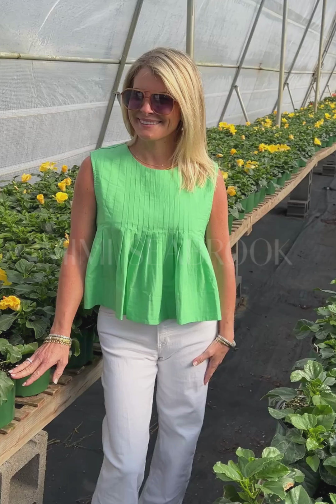 Cordelia top, green
