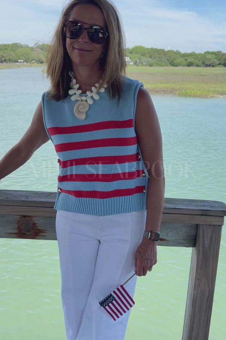 Salem top, blue