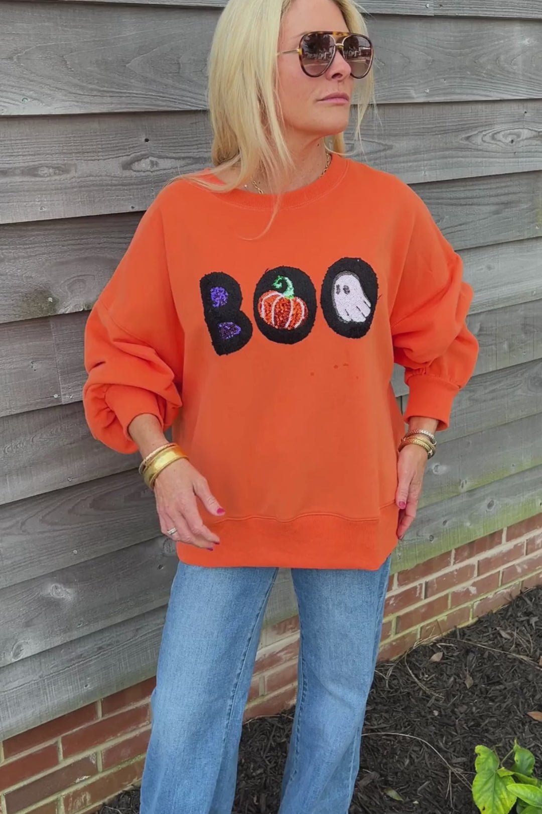 BOO sweatshirt, orange