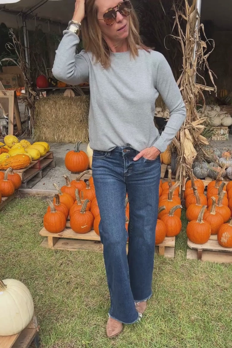 Davidson sweater, grey blue