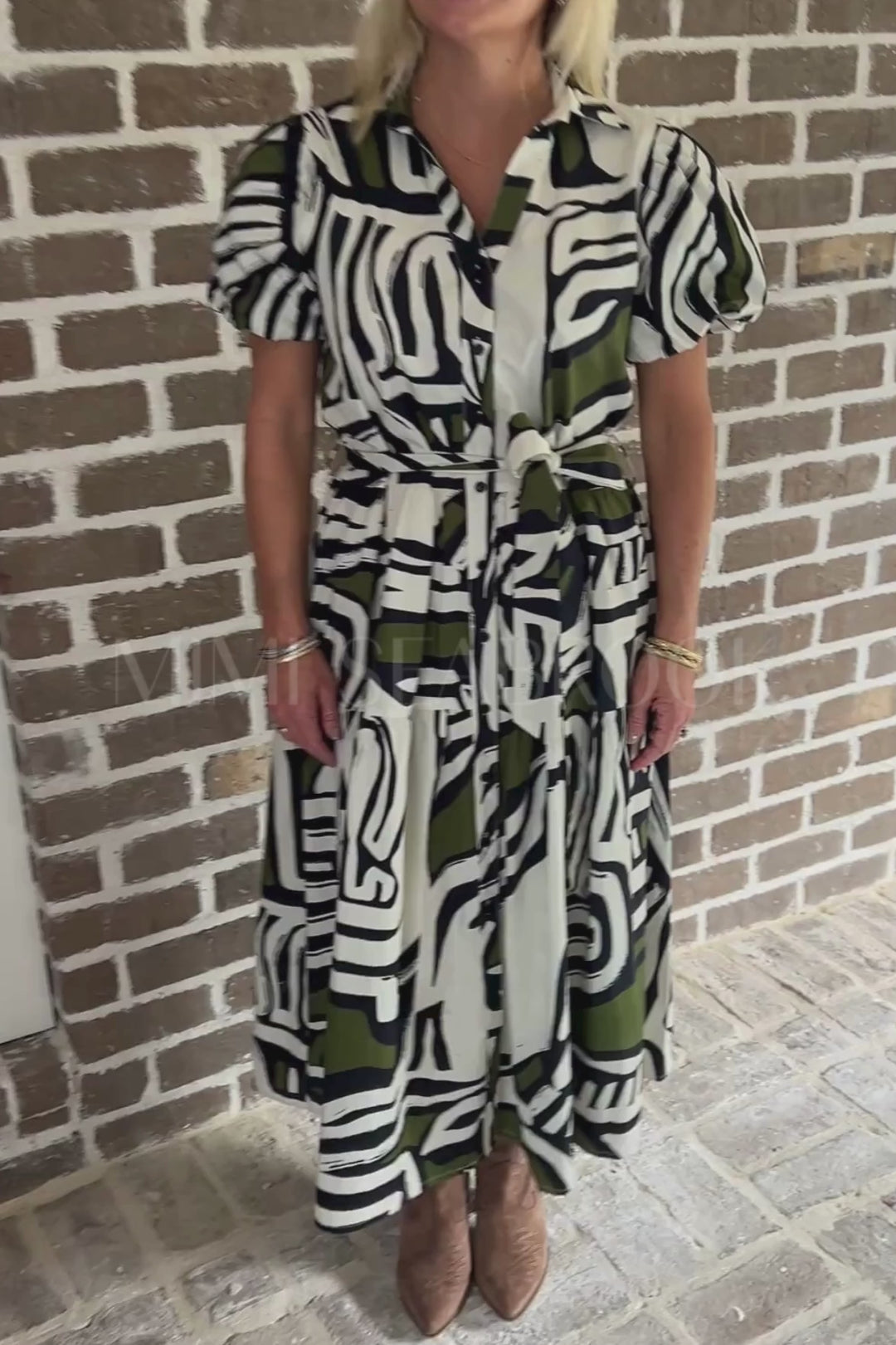Hobson dress, zebra print