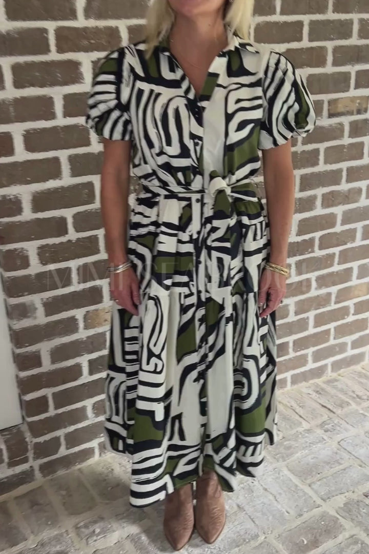 Hobson dress, zebra print