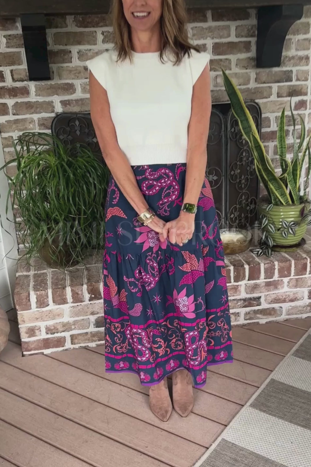 Ada skirt, midnight mosaic