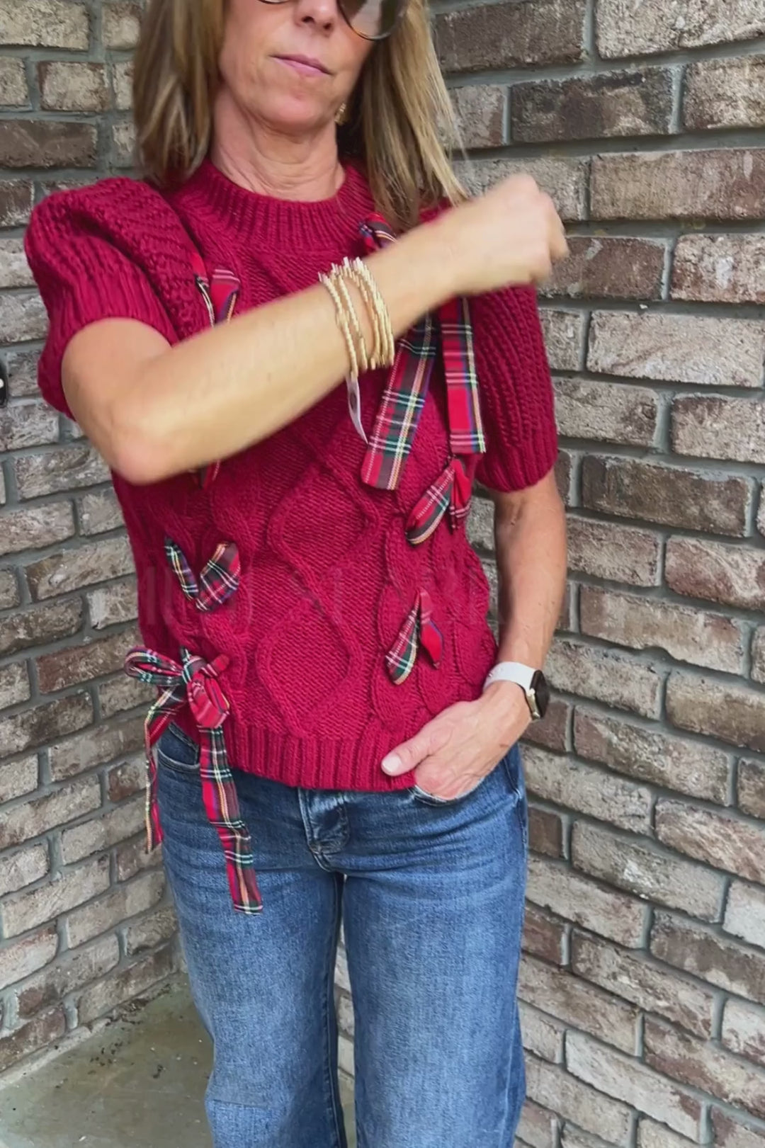 Kinsley sweater, red