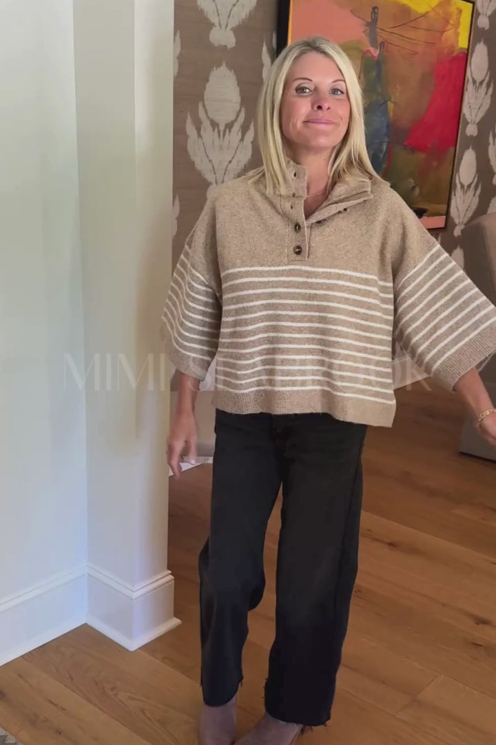 Gamble sweater top, camel