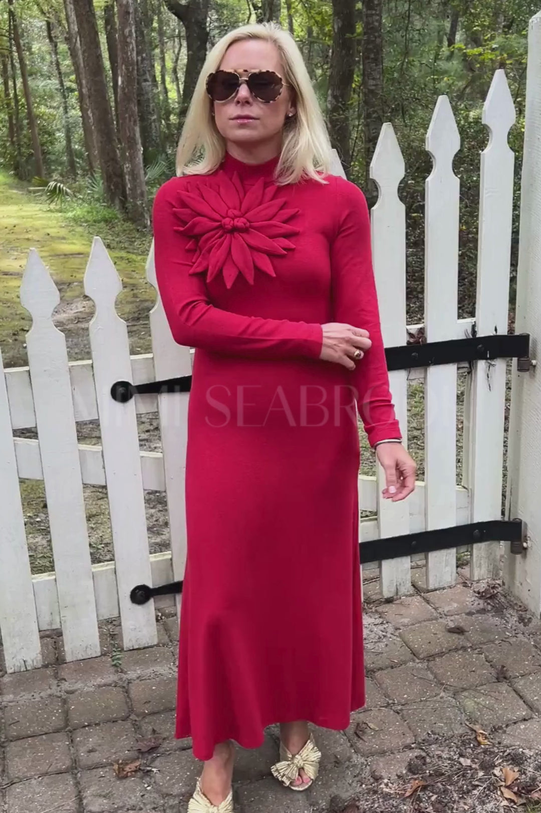 Red Flower Maxi Dress by Farm Rio