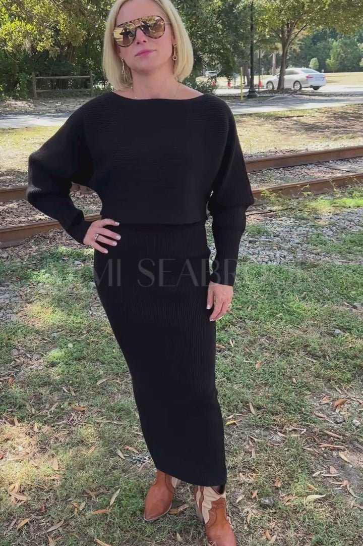 Hollett skirt set, black