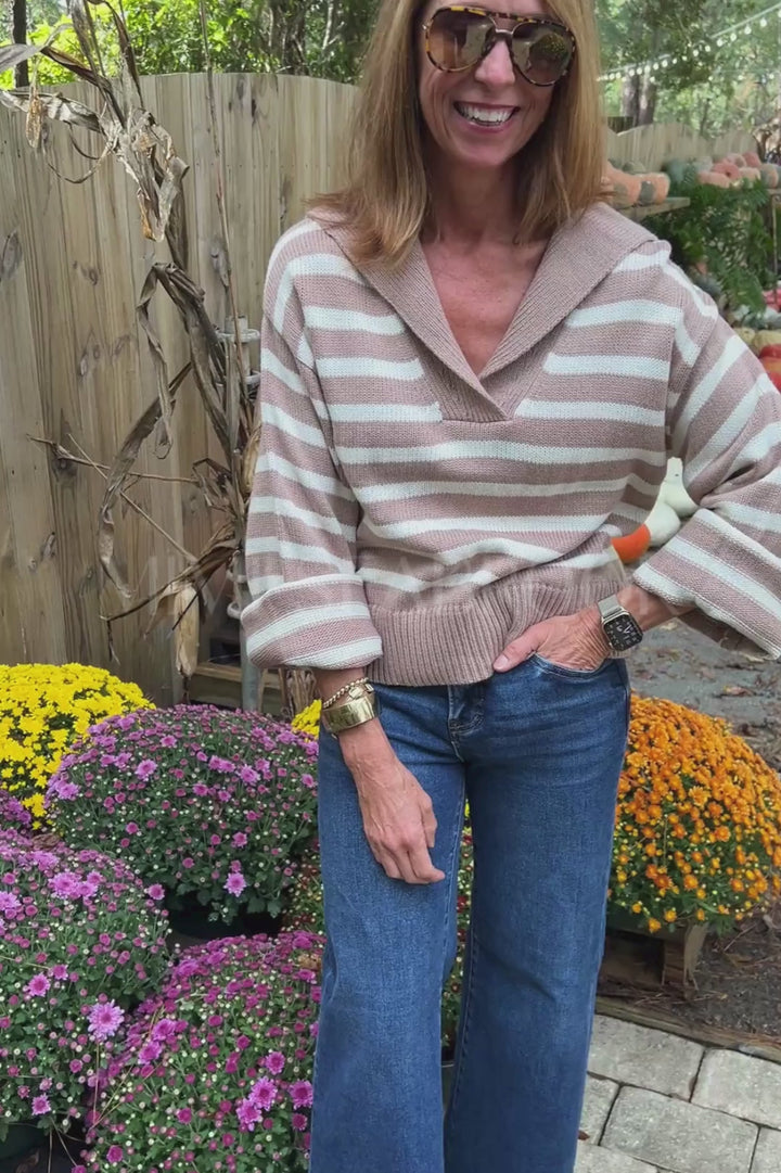 Avah sweater, dark taupe