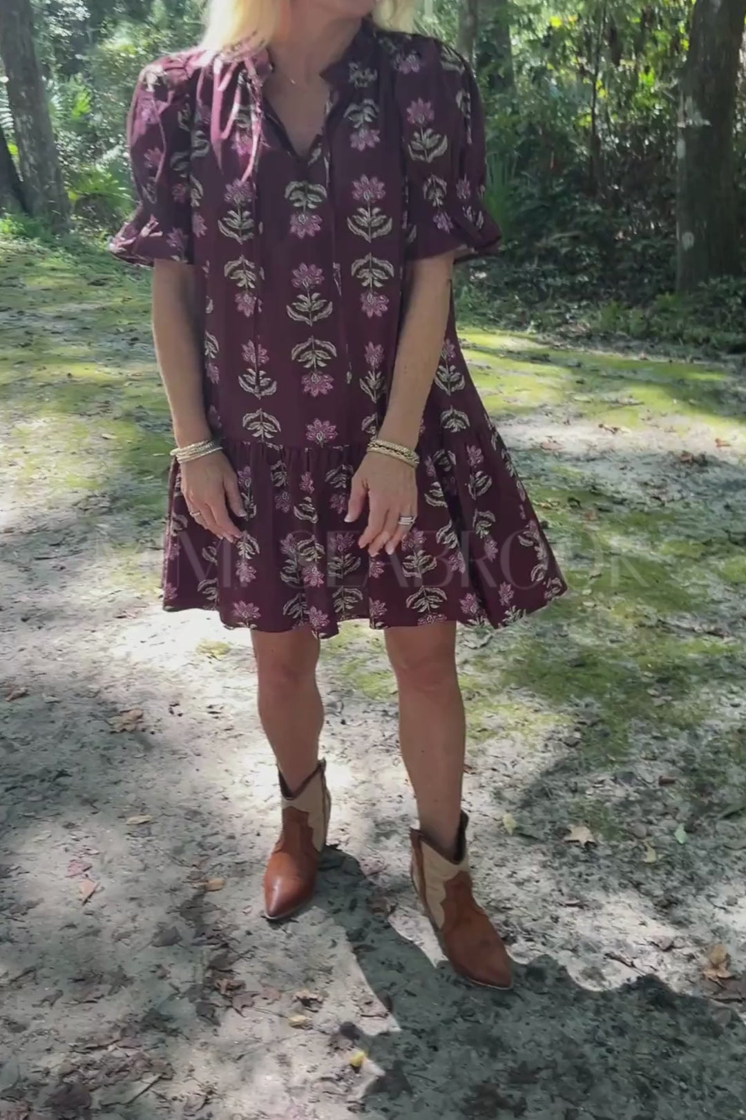 Johanna dress, burgundy