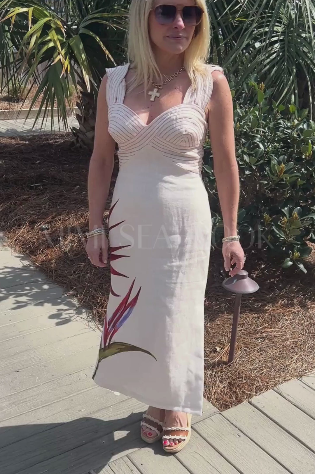 Strelitzia Sand Midi Dress by Farm Rio