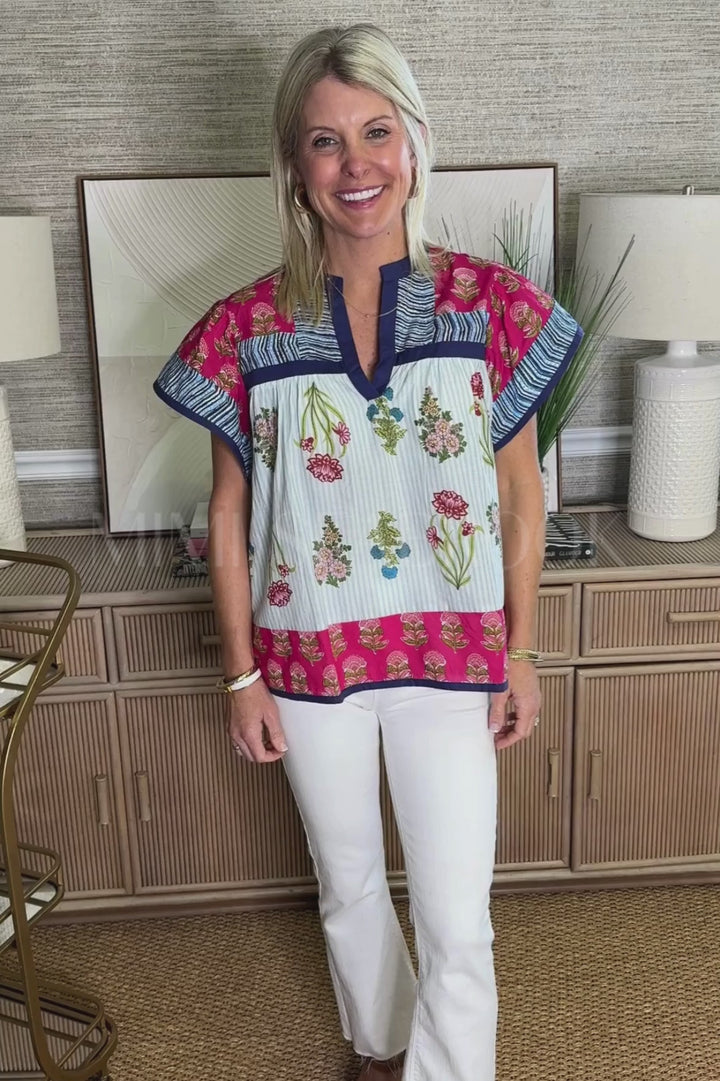 Clarance top, magenta