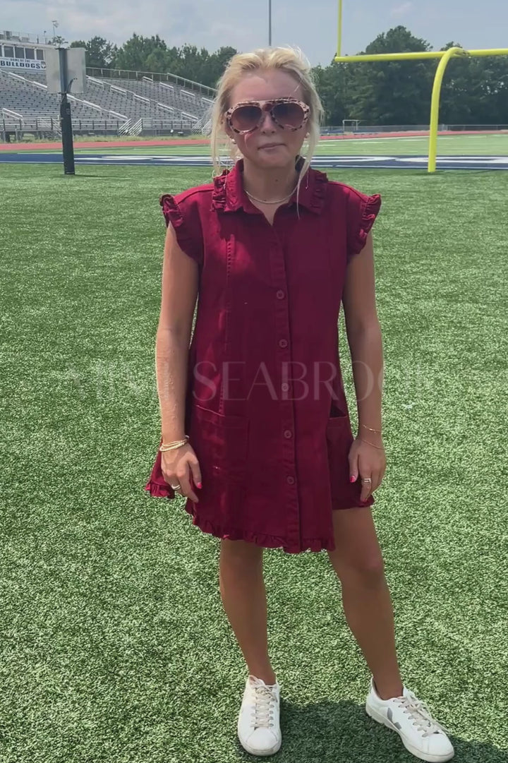 Merrick dress, burgundy