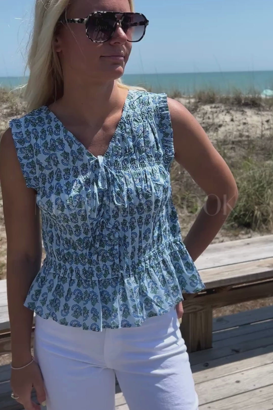 Lucine top, blue