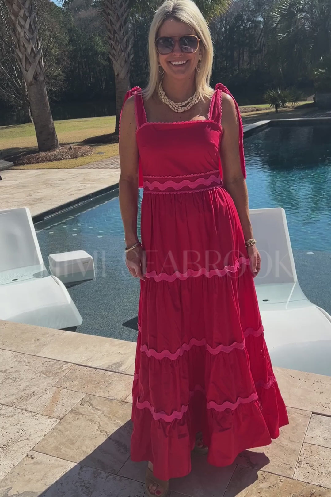 Summit dress, red