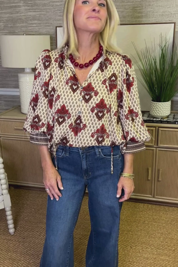 Burkett top, brown
