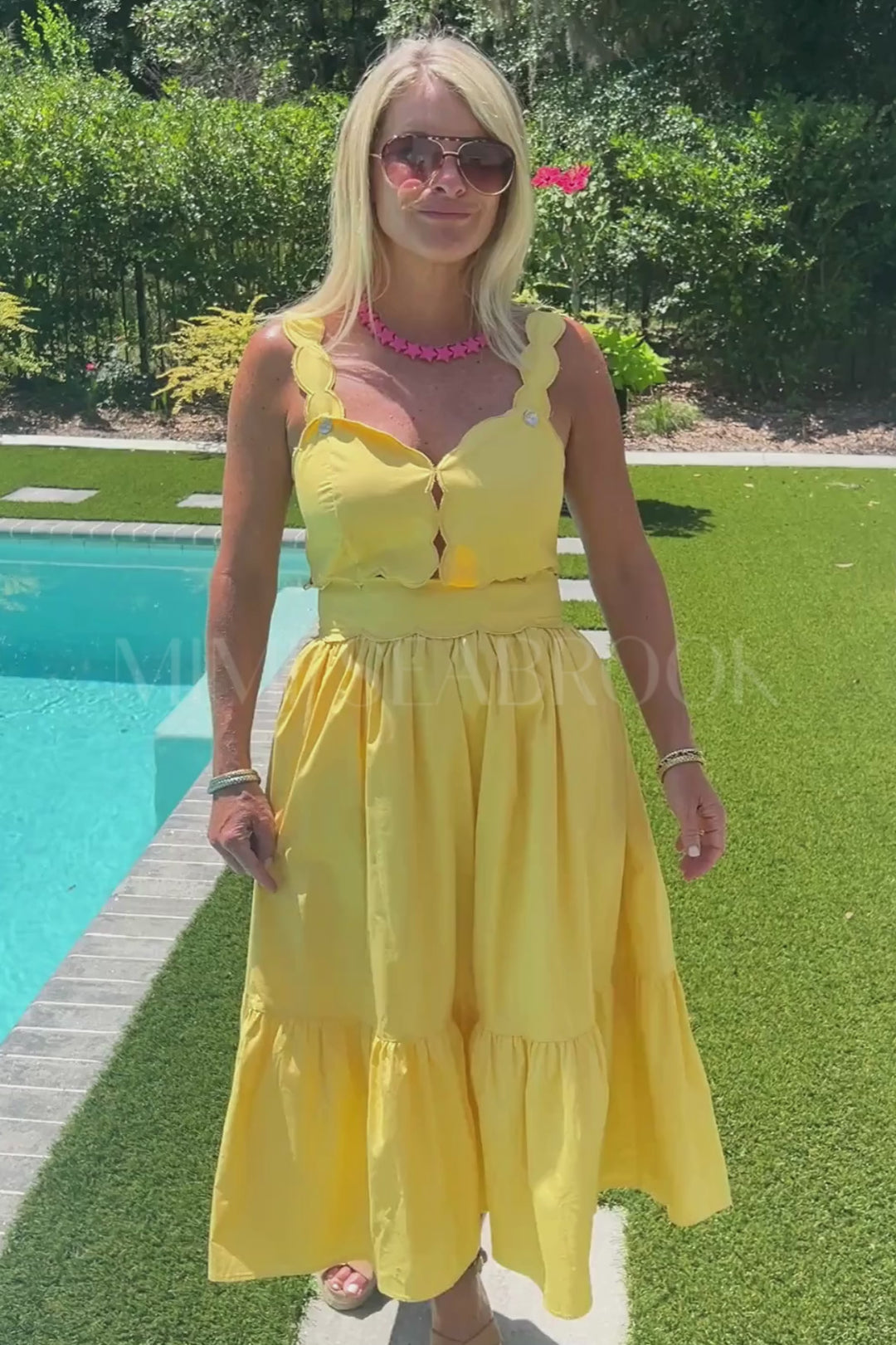 Whittier dress, lemon