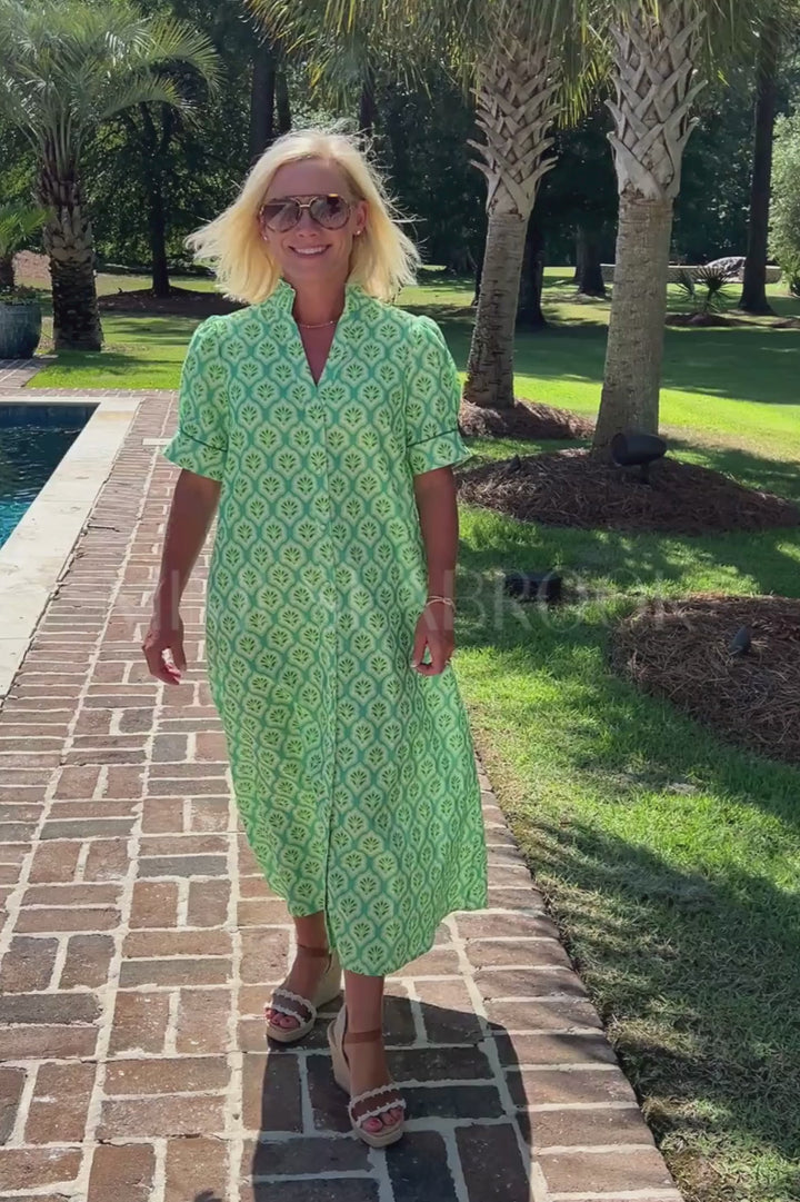 Bastian dress, green mix