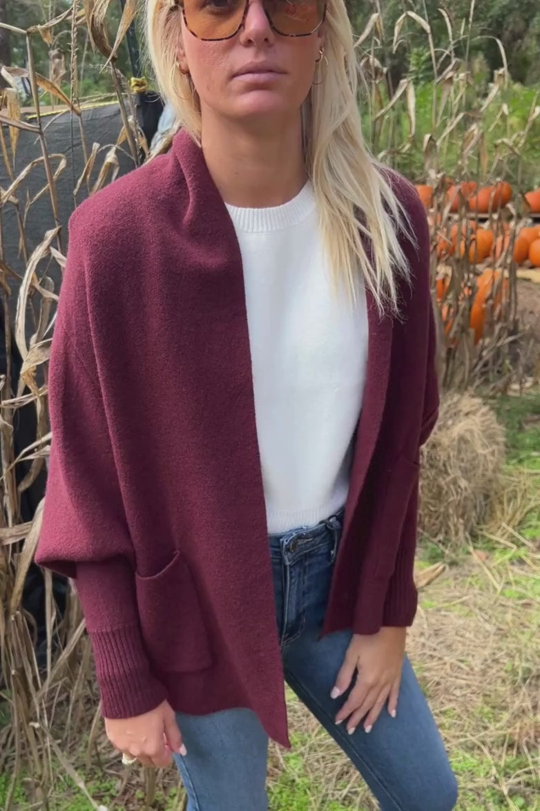 Carlton sweater, burgundy