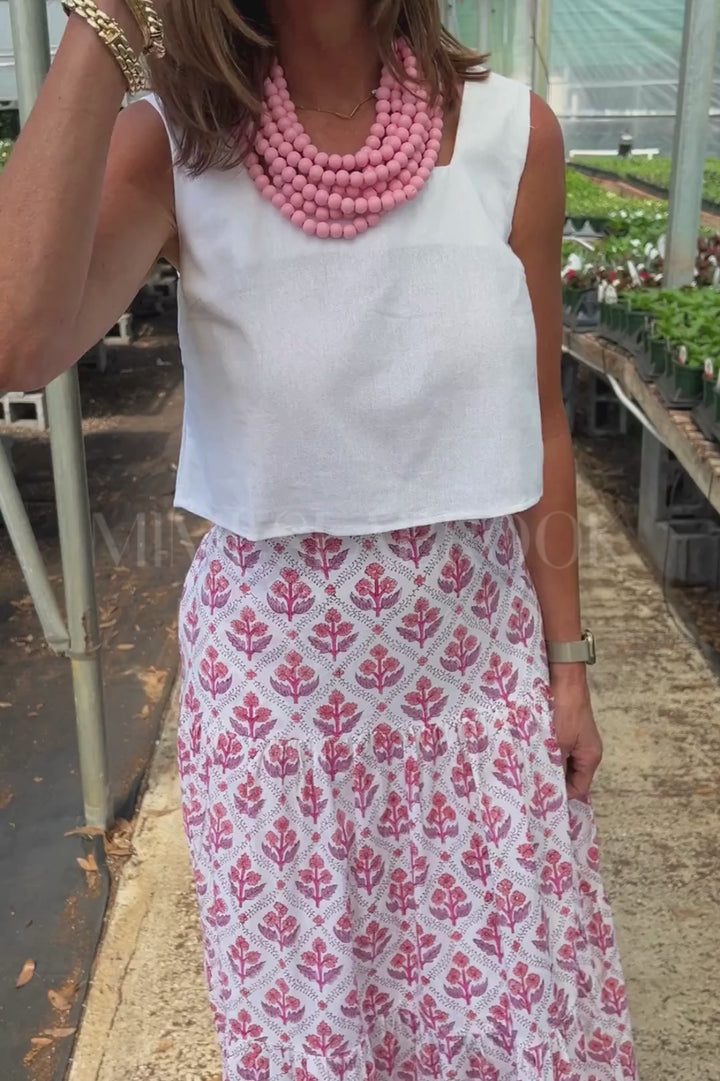 Murphy skirt, purple/white