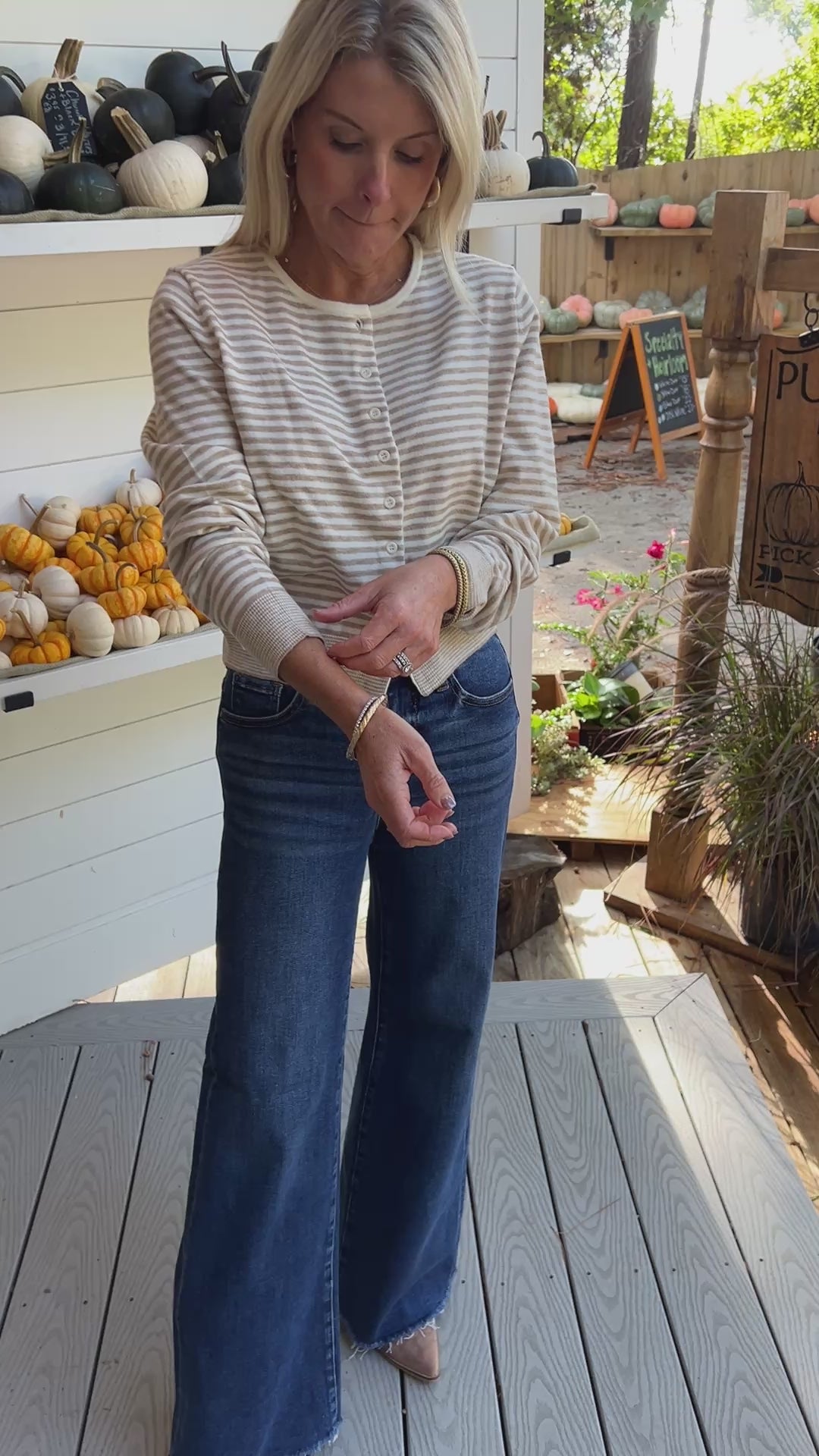 Randel sweater, taupe/white