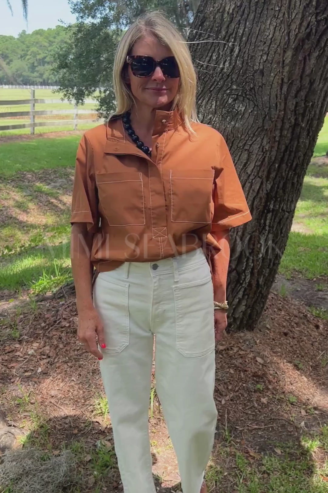 Cato top, caramel