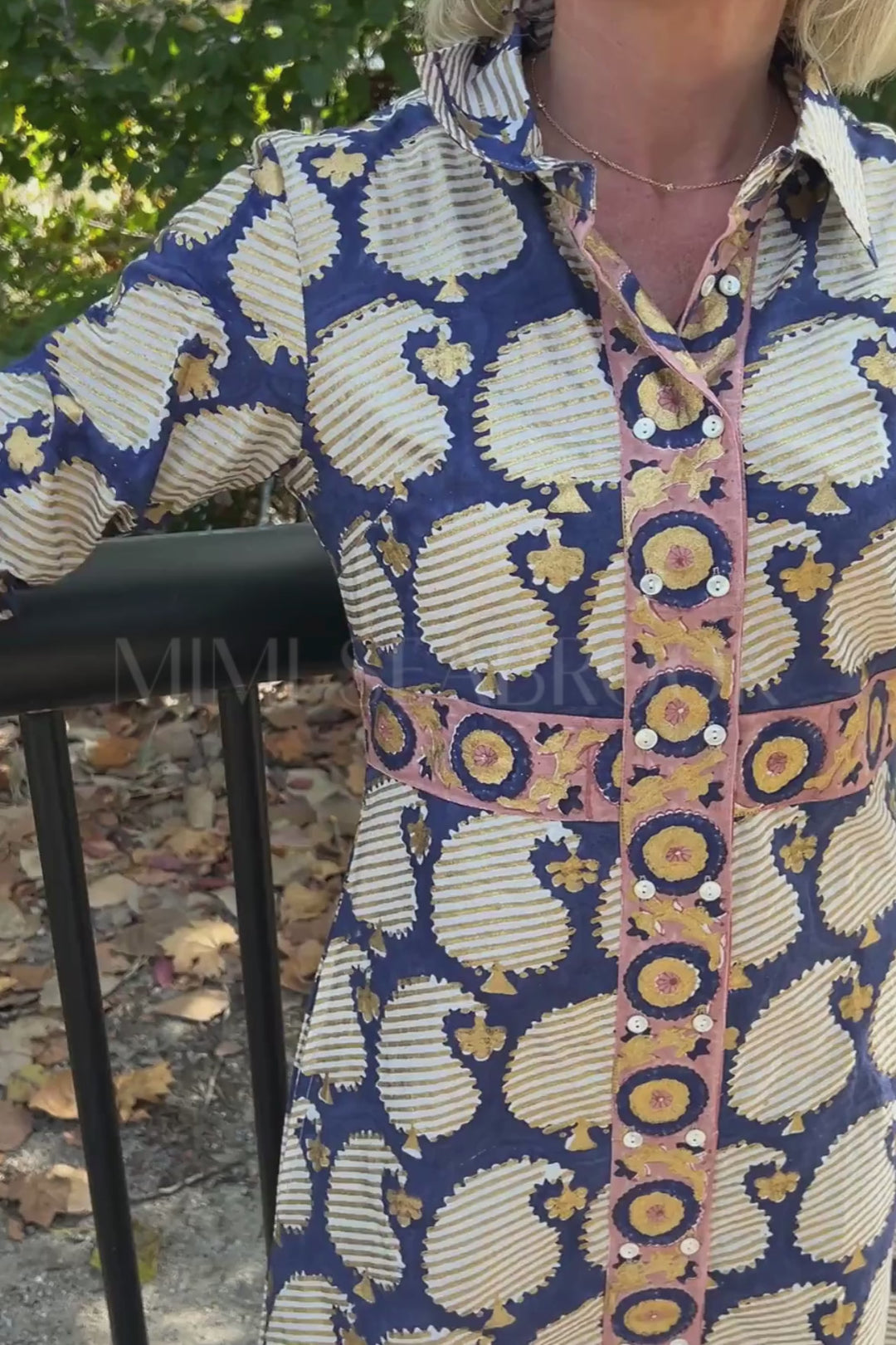 Shirt Maxi Dress, Agra Navy by Oliphant