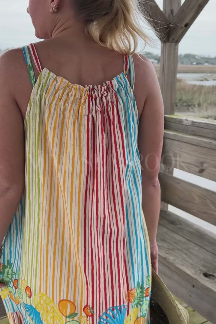 Fruit Stripe Camilla Dress by Sunshine Tienda