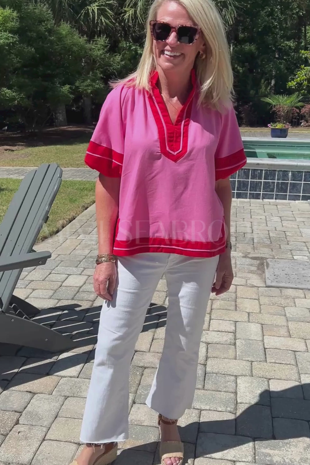 Carell top, pink