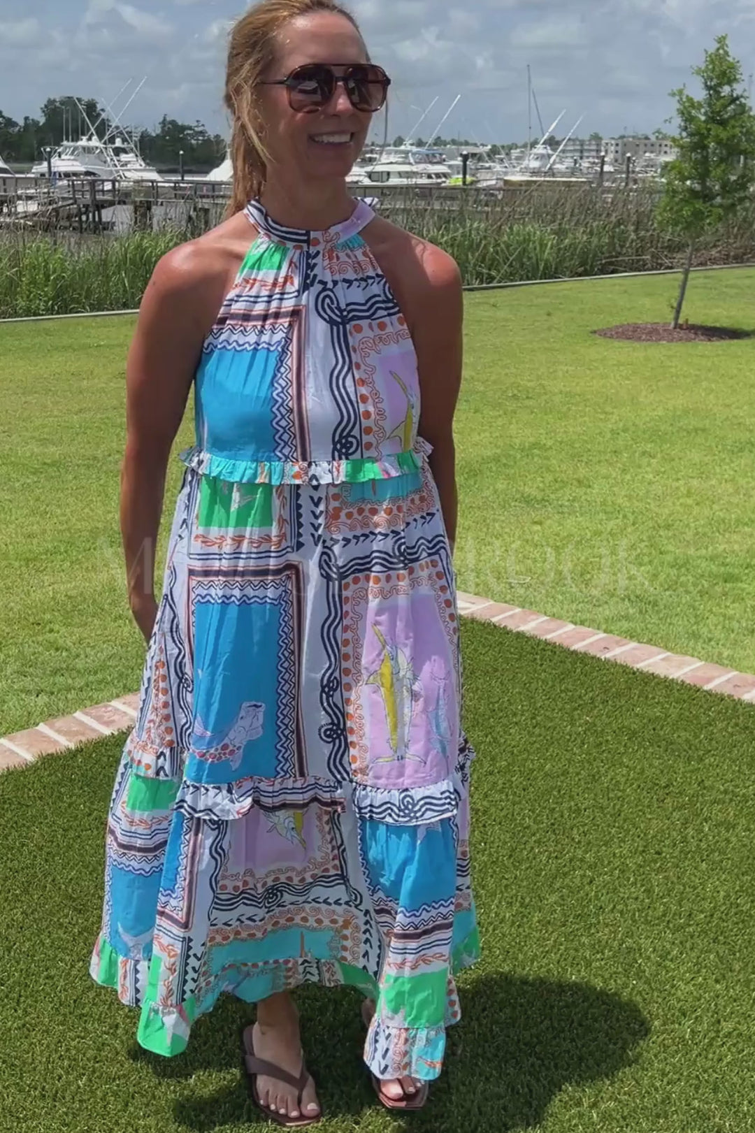 Alys Beach Dress by King + Pitt, conch republic print (pre-order)